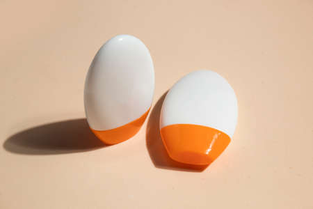 mockup tube bottle for skin care cosmetic summer sunscreen, product branding, cream lotionの写真素材