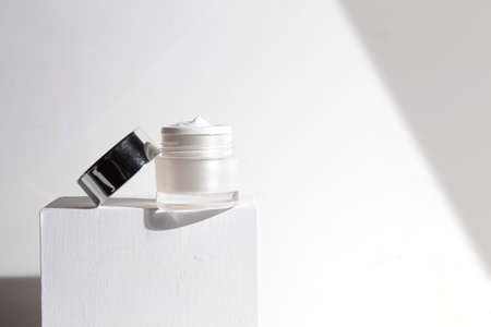 mockup tube bottle for skin care cosmetic summer sunscreen, product branding, cream lotion treatmentの写真素材