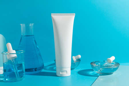mockup tube bottle for skin care cosmetic summer sunscreen, product branding, cream lotion treatment...