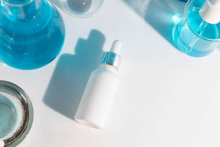 mockup tube bottle for skin care cosmetic summer sunscreen, product branding, cream lotion treatmentの写真素材