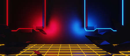 abstract backgound video game of esports scifi gaming cyberpunk, vr virtual reality simulation and...