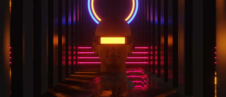 abstract backgound video game of esports scifi gaming cyberpunk, vr virtual reality simulation and...