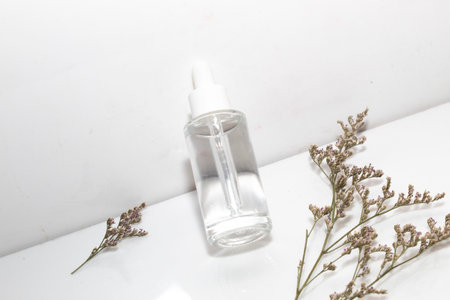 mockup tube bottle for skin care cosmetic, product branding, serum dropper cream lotion treatmenの写真素材