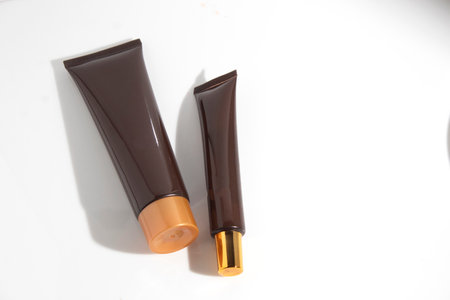 mockup tube bottle for skin care cosmetic, product branding, serum dropper cream lotion treatmentの写真素材