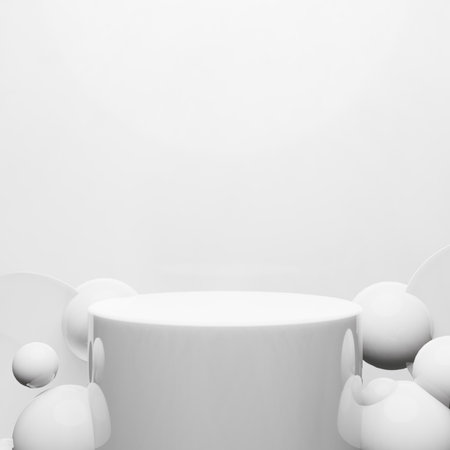 abstract background geometry, presentation podium stage pedestal for cosmetic product showcase scene, 3d illustration renderingの写真素材