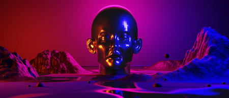 abstract backgound video game of esports scifi gaming cyberpunk, vr virtual reality simulation and...