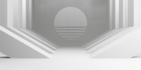 abstract cyberpunk gaming wallpaper background, 3d illustration rendering, metaverse virtual reality gameの写真素材