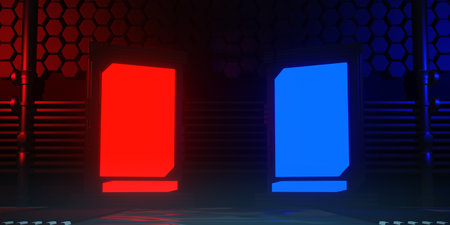 3d illustration rendering of futuristic cyberpunk city. gaming wallpaper scifi background, a esports gamer banner sign of neon glow, technology and networkの写真素材