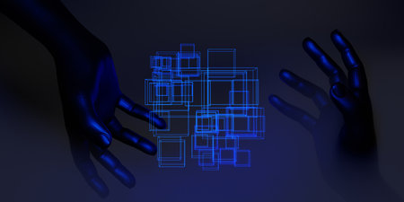 3d illustration rendering of futuristic cyberpunk city, gaming wallpaper scifi background, a esports gamer vs banner sign of neon glow, versus player challengeの写真素材