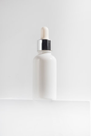makeup cosmetic medical skin care, a mockup for cream lotion bottle product, packaging on white backgroundの写真素材