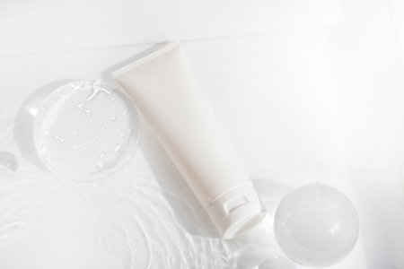 makeup cosmetic medical skin care, a mockup for cream lotion bottle product, packaging on white ...