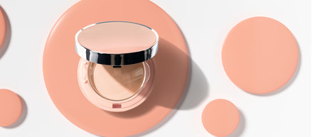 beauty cosmetic makeup skincare of smudge lip gloss matte tint or lipstick; product mockupの写真素材