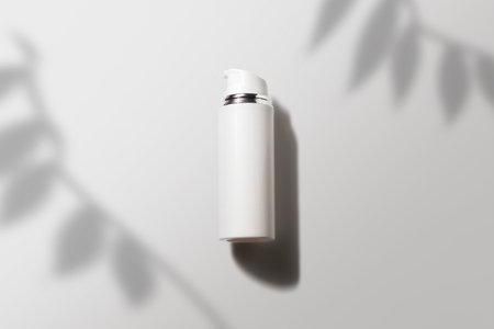 sunscreen body lotion cream with tube bottle product package of medical skincare, mockup for brandingの写真素材