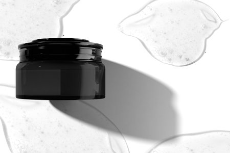 beauty medical skin care and cosmetic with package mockup, gel lotion cream for facialの写真素材