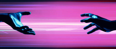 cyberpunk gaming scifi technology wallpaper abstract background, futuristic scene 3d illustration rendering for gamerの写真素材