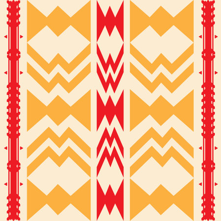 retro ethnic tribal aztec african pattern seamless background for fabric and textile,2d illustrationのイラスト素材