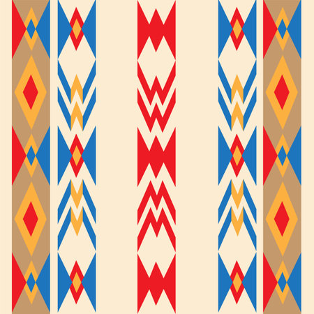 retro ethnic tribal aztec african pattern seamless background for fabric and textile,2d illustrationのイラスト素材
