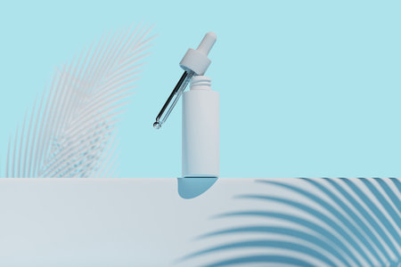 3d illustraion of cosmetic skin care beauty spa cream mockup, bathroom interior, medical healthcare treatment, fashion of makeup, bottle tube of packagingの写真素材