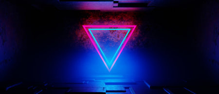 3d illustration rendering of y2k 2000s gamer technology futuristic fantasy metaverse cyberpunk sci-fi display podium abstract background neon-glowの写真素材