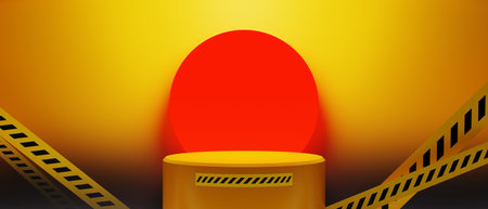 3d illustration rendering of y2k 2000s gamer technology futuristic fantasy metaverse cyberpunk sci-fi display podium abstract background neon-glowの写真素材