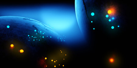 global world earth or planet of technology network of internet telecom communication, data cloud storage for exchange in business , 3d illustration rendering abstract backgroundの写真素材