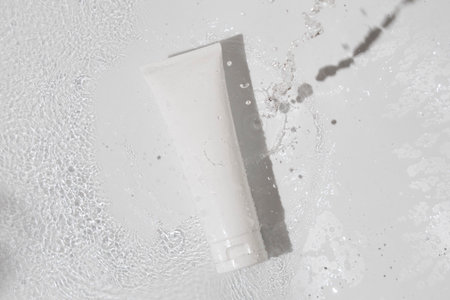 makeup cosmetic skincare, a mockup for cream lotion bottle product, packaging on white background