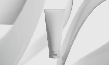 3d illustraion of cosmetic skincare beauty spa cream mockup, bathroom interior, medical healthcare...