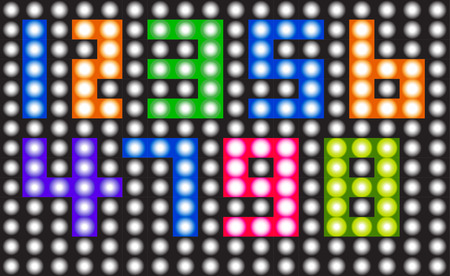number set,digital numbersのイラスト素材
