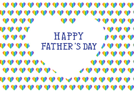 athers day cardpattern with hearts vector illustrationのイラスト素材