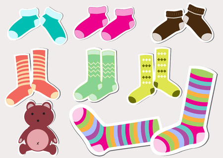 set of baby sockのイラスト素材