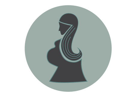 Pregnant vectors,Pregnant symbolsのイラスト素材