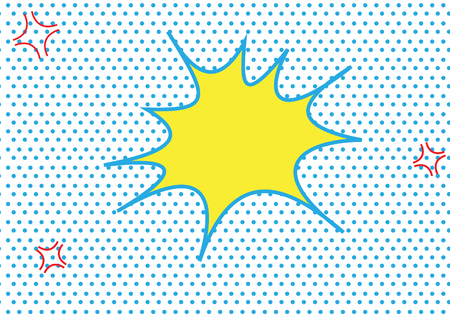 conversation bubbles on polka dot backgroundsのイラスト素材