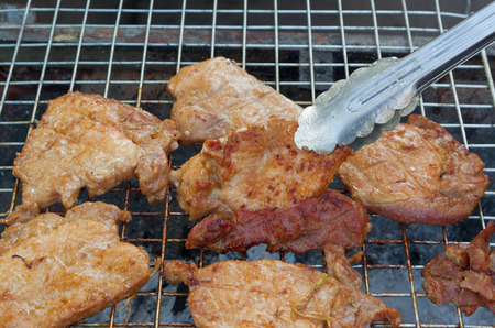 steak on grillの写真素材