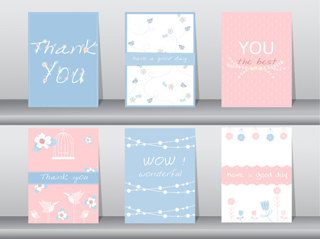 Set of invitation cardsのイラスト素材
