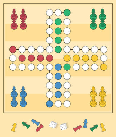 Frame of board game ,Funny frame,Board games,Vector illustrations.のイラスト素材
