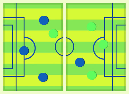 Soccer Goal with ball ,Board game,Vector illustrationsのイラスト素材