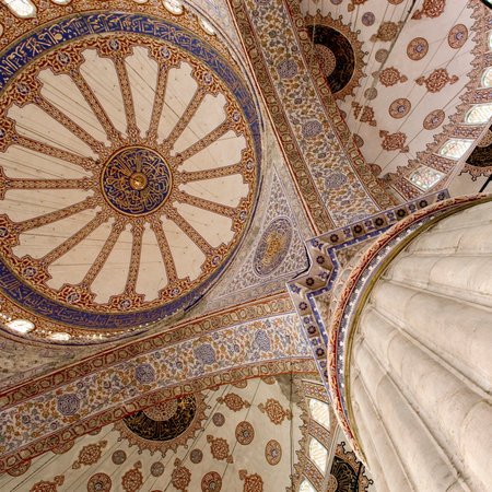 Interior of the Blue mosque - Sultanahmet mosqueのeditorial素材