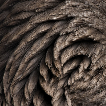 Close-up of Toulouse goose feathersの写真素材