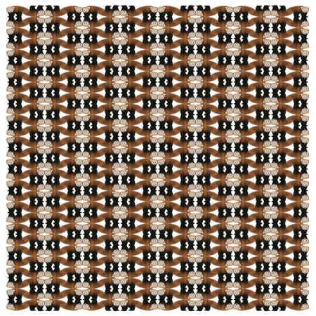 Young Red panda or Shining cat, Ailurus fulgens, in repeated pattern, in front of white background