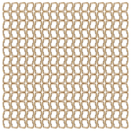 Silkworm larvae, Bombyx mori, in repeated pattern, in front of white backgroundの写真素材