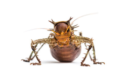 Soldier Cricket, Cosmoderus sp. isolated on white