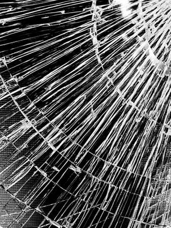 Black and white broken glass textured background