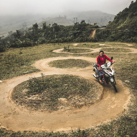 Aerial view of the castle of Chambord with its new french gardens during the sunsetのeditorial素材