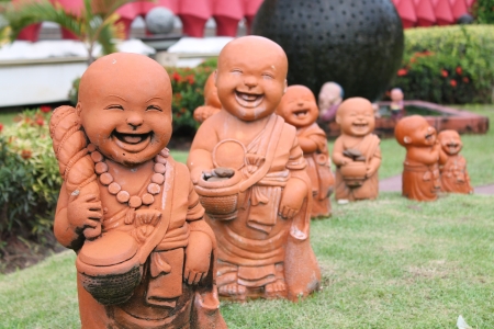 Child Monk Dolls , The Art of statue in the Templeの写真素材