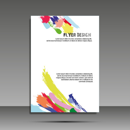 A4 minimal color design. Annual report, brochure, banner, idea cover booklet flyerのイラスト素材