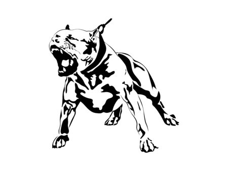 American Pit Bull Pitbull Bully Staffordshire Terrier Pit Bull Dog Pitbull Dog Black Logo Vector Cricut Cut Cuttingのイラスト素材