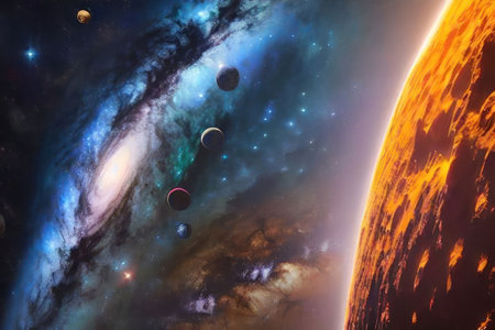 Space, stars, desktop wallpaper, screensaver.の写真素材