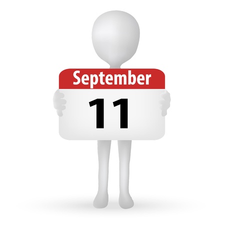 EPS Vector 10 - small 3d man hands holding a calendar iconのイラスト素材