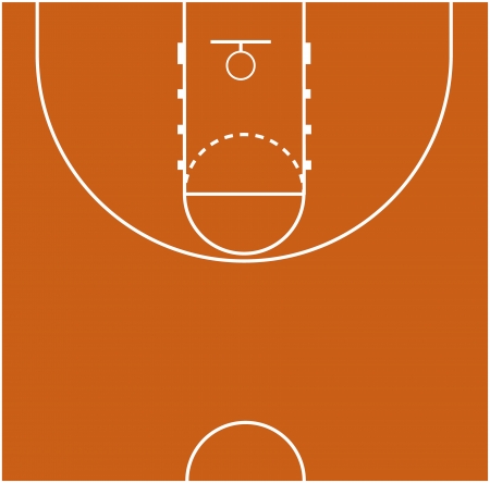 Vector Illustration of the Basketball Court Field Groundのイラスト素材