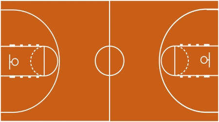 Vector Illustration of the Basketball Court Field Groundのイラスト素材
